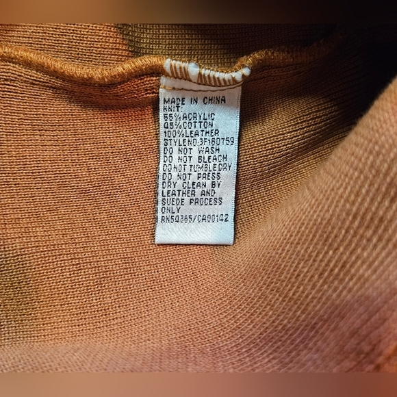 Nygard *Rare* Yellowstone Style Leather & Knit Sweater/Jacket - Picture 8 of 9